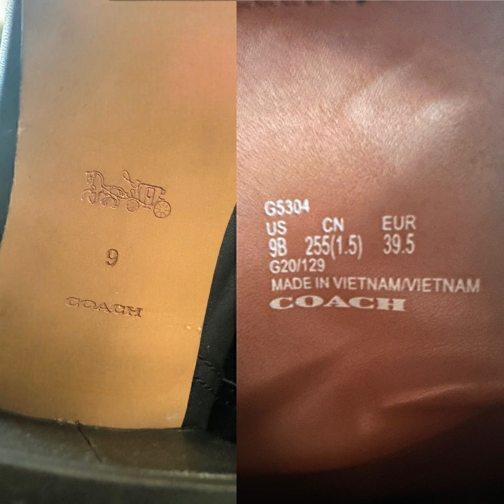 🔥🔥 COACH Nadia Bootie Black Boot Leather Size 9 - Picture 12 of 16